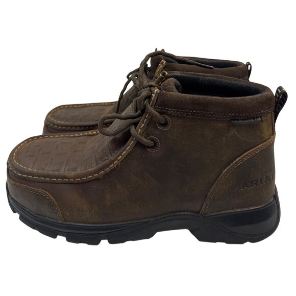 Ariat Mens Edge LTE Moc Composite Toe Work Brown Croco Leather Boot Size 7.5 D - Picture 4 of 11